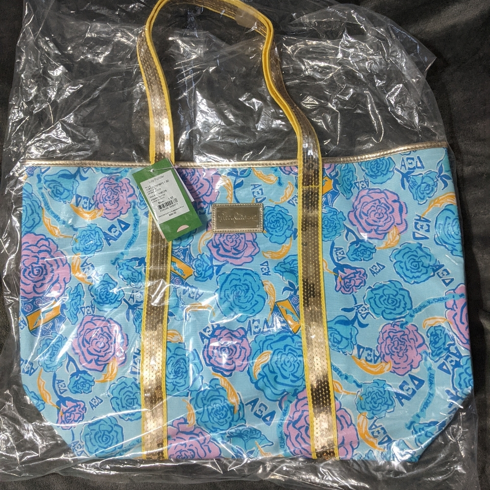 Lilly Pulitzer Sparkle Tote Alpha Xi Delta